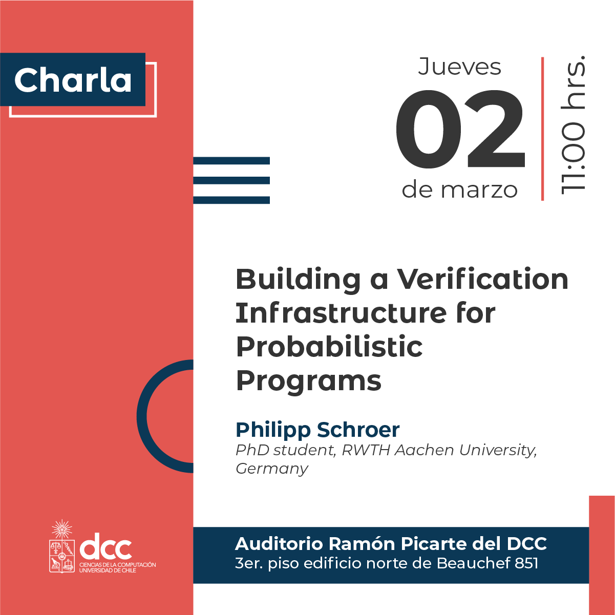 Charla: "Building a Verification Infrastructure for Probabilistic Programs"