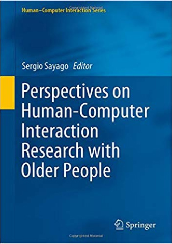 Este libro realiza una reflexión sobre los métodos y tópicos contemporáneos de investigación en HCI con personas mayores en torno a las nuevas tecnologías.