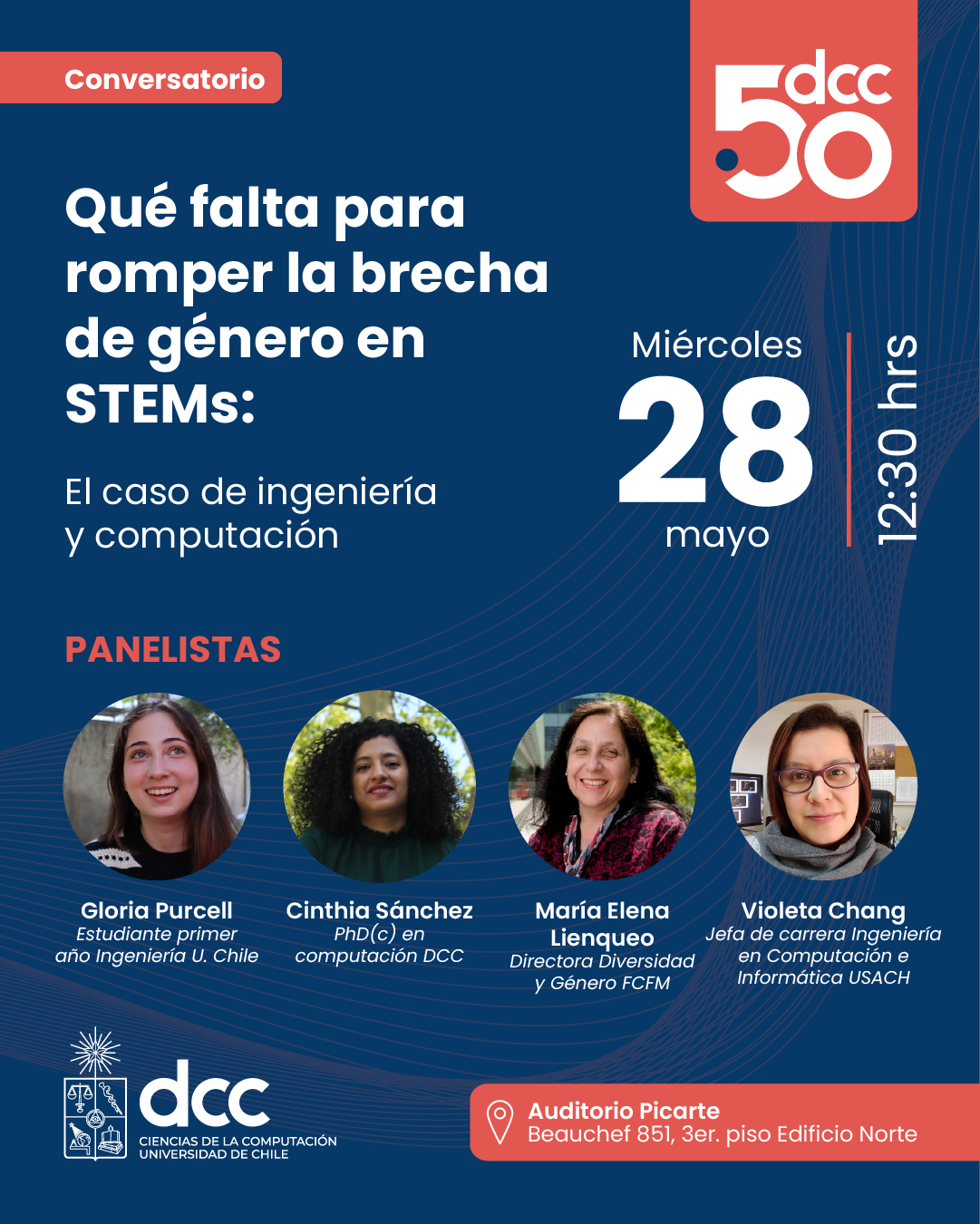 Conversatorio: "Qué falta para romper la brecha de género en STEMs: el caso de ingeniería y computación"