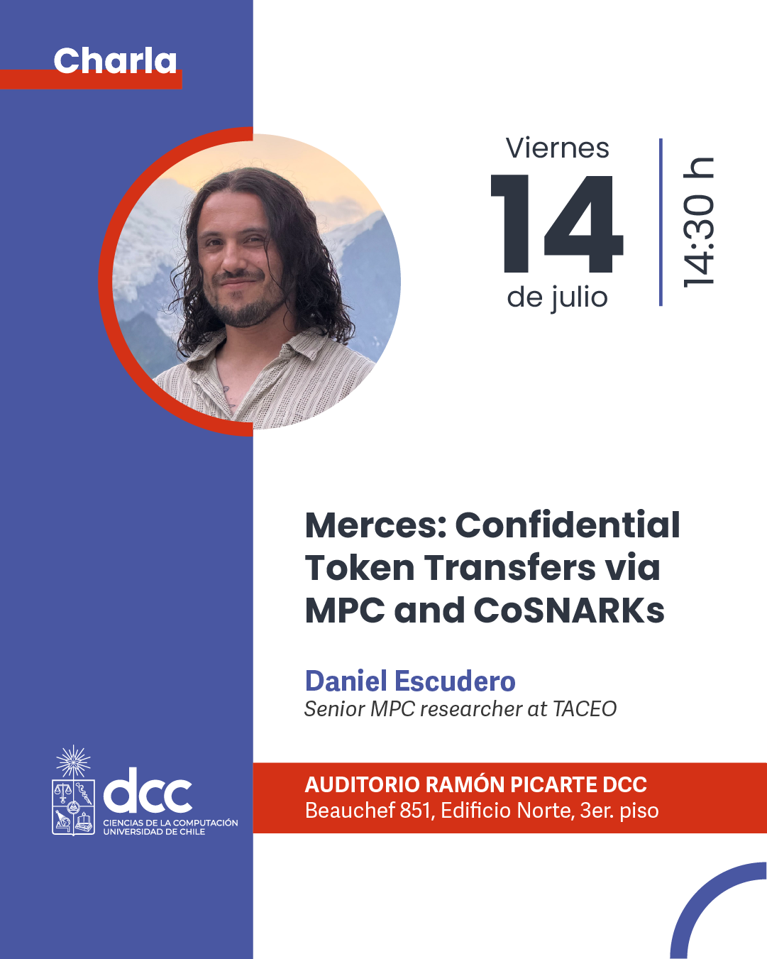Charla: "Merces: Confidential Token Transfers via MPC and CoSNARKs"