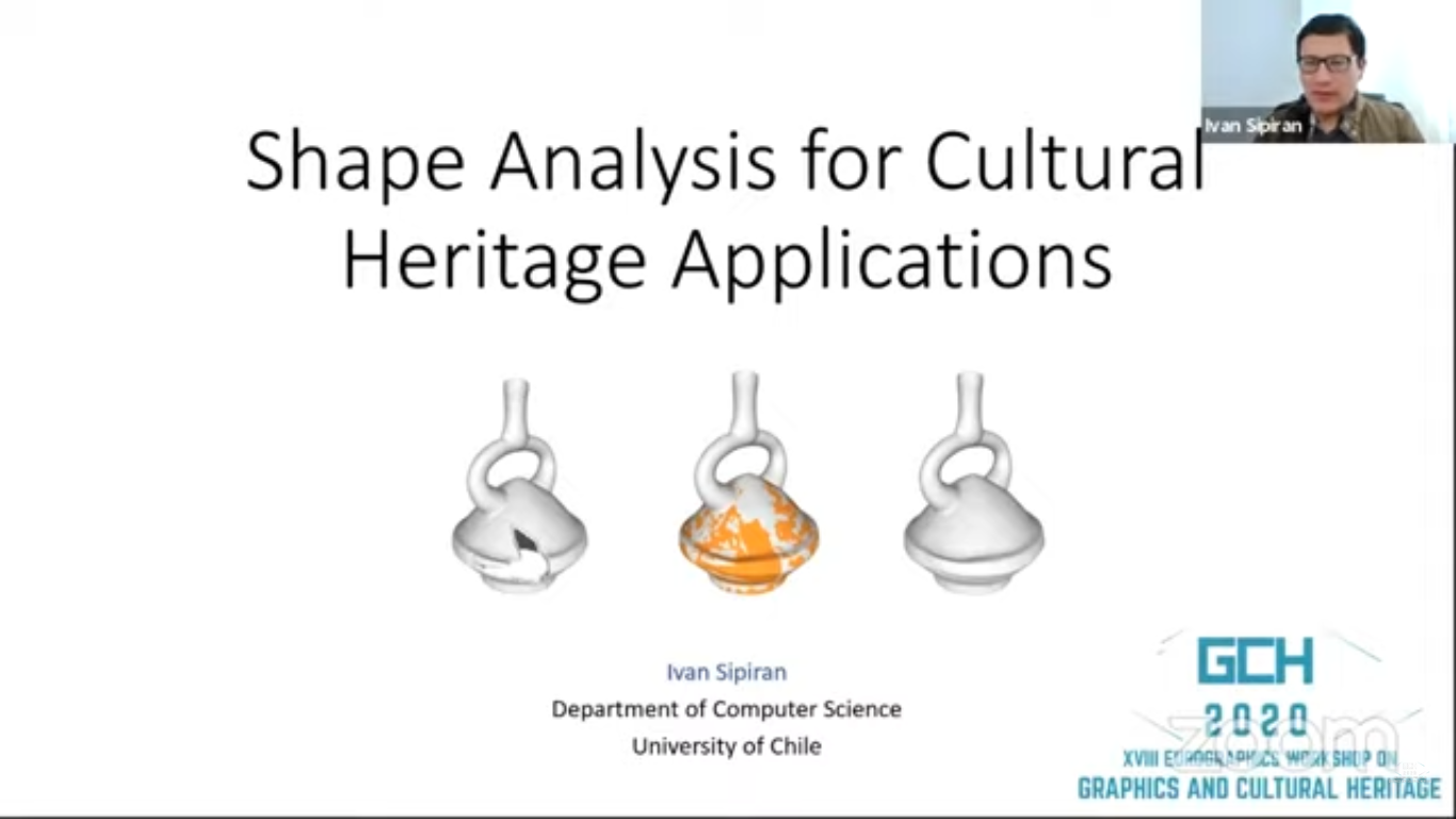En su charla, el Profesor Iván Sipirán muestra cómo la computación puede contribuir a la preservación del patrimonio arqueológico.