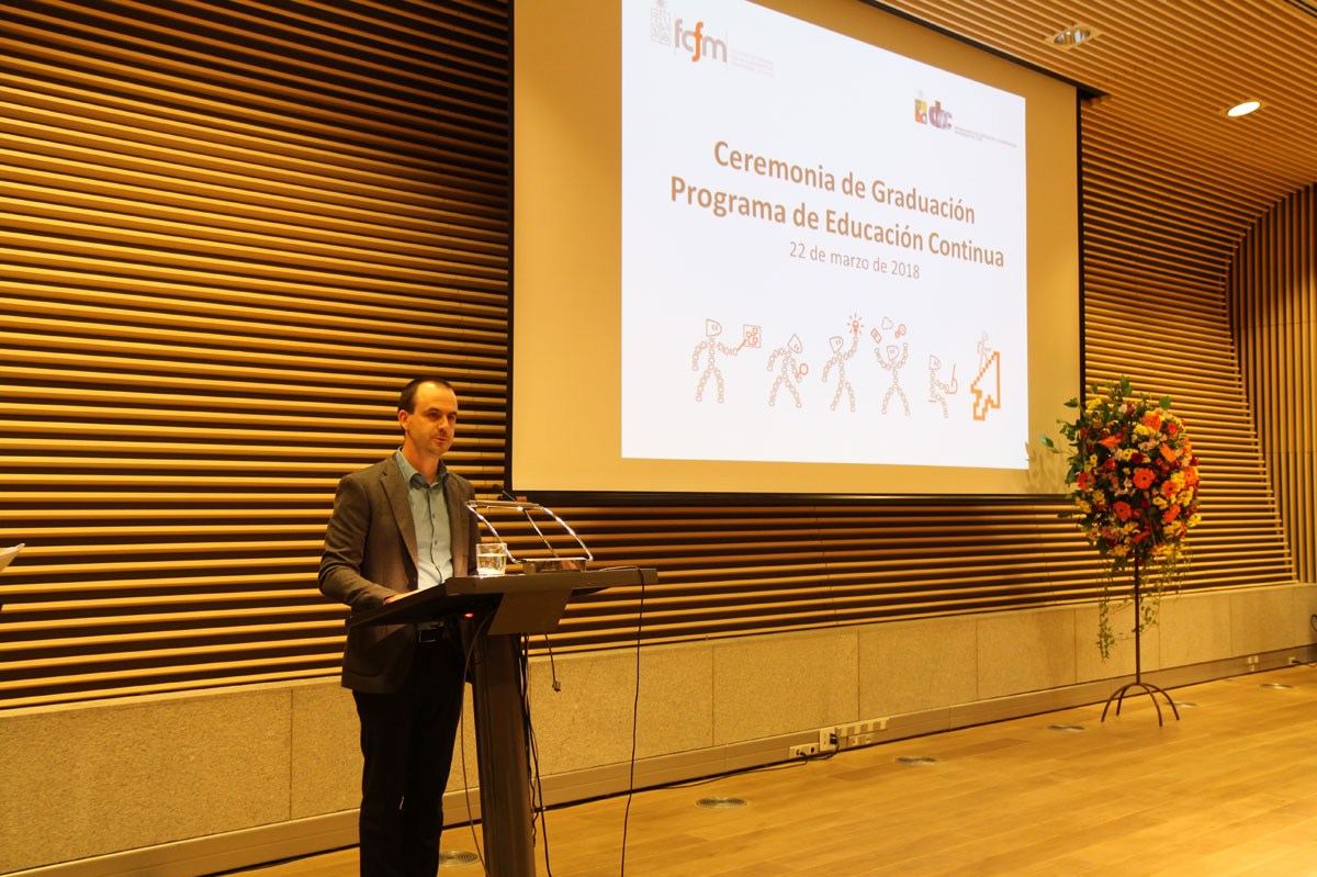 El director del DCC, Prof. Éric Tanter, enfatizó en la importancia que tiene para la sociedad el contar con profesionales calificados en el desarrollo de sistemas informáticos.